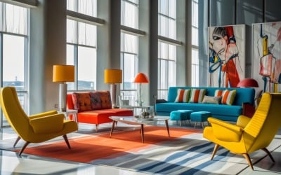 Interior of Italian Living Room 783