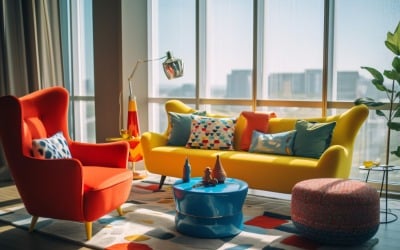 Interior of Italian Living Room 834