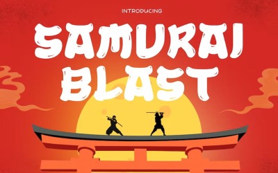 Samurai Blast - Lettertypen in Japanse stijl