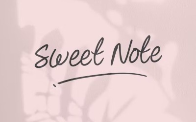 Sweet Note - Handschriftliche Schriftart für Hochzeitsnotizen
