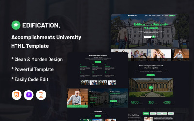 Edification – Modèle de site Web de réalisations universitaires