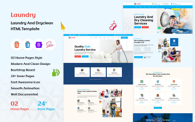 HTML-Vorlage für Wäsche- und Reinigungsservice