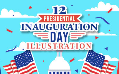 12 Ilustracja z okazji dnia inauguracji prezydenta USA