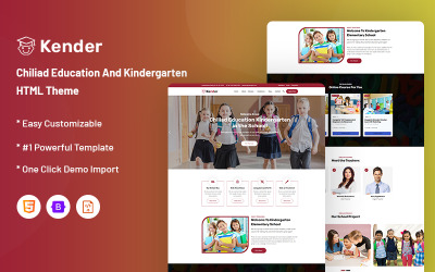 Kender – Chiliad-Website-Vorlage für Bildung und Kindergarten