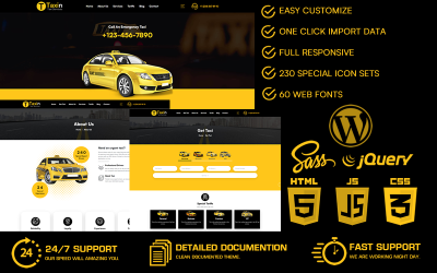 Taxin - Тема WordPress для служб такси