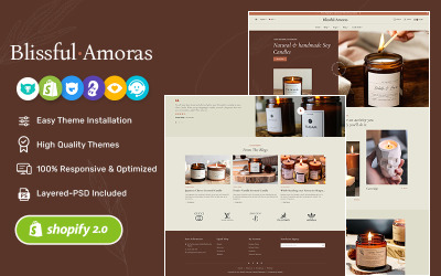 Blissful Amoras – мінімальна адаптивна багатоцільова тема Shopify