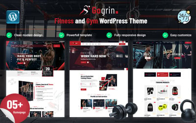 Gogrin – motyw WordPress na temat fitnessu i siłowni