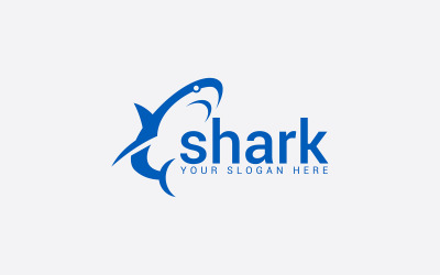 Modèle de conception de logo de requin