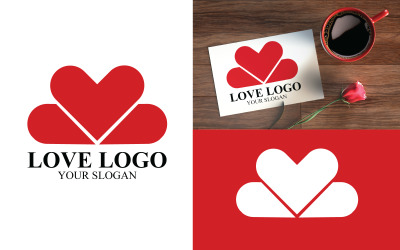 Modelo de logotipo de amor criativo