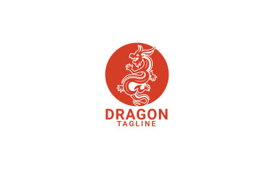 Modern Şirket İçin Dragon Hayvan Logosu