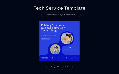 Technology Social Media Post Template Layout