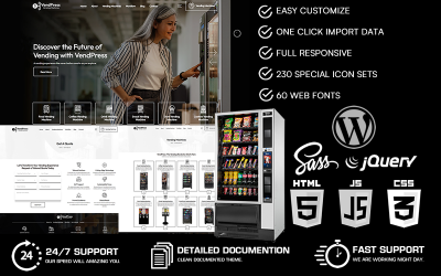 Téma WordPress VendPress - Prodejní automaty