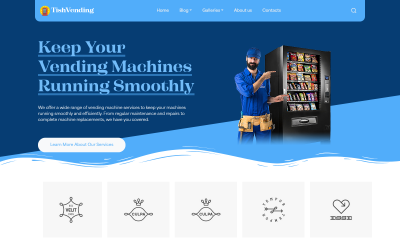 TishVending — motyw WordPress dotyczący usług vendingowych