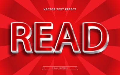 3D design efektu čtení textu. moderní textový design. plně upravitelný textový efekt.