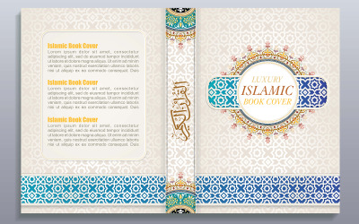 Diseño de portada de libro de lujo árabe
