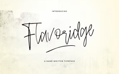 Flavoridge - El Yazısı Yazı Tipleri