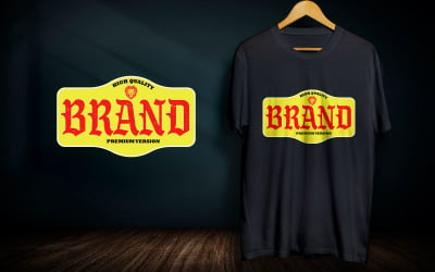 T-Shirt-Design mit Logo-Marke