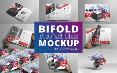 Mockup di brochure bifold A4 01