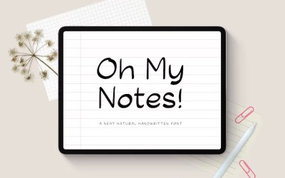 Oh My Notes - Fonte manuscrita para anotações