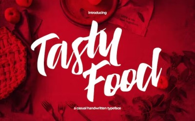 Tasty Food - Police de caractères manuscrite décontractée