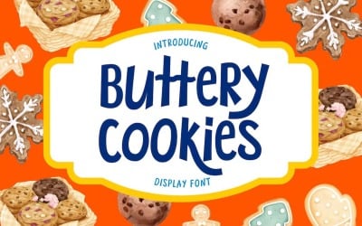 Buttery Cookies - Police d’affichage ludique dessinée à la main