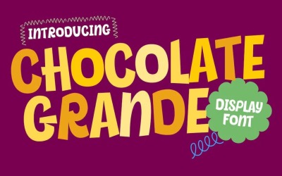 Chocolate Grande - Police d&amp;#39;affichage ludique