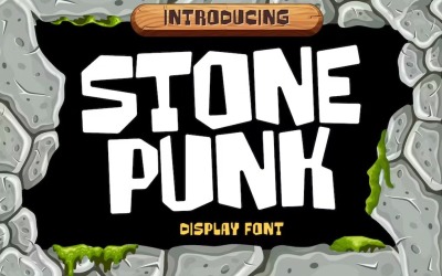 Stone Punk - Fonte de exibição divertida