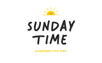 Vasárnapi idő – Kézzel írt betűtípus
