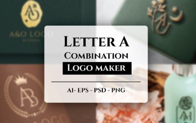 Buchstabe A-Kombinations-Logo-Maker-Paket