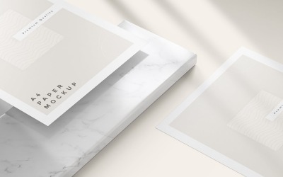 Flyer or letterhead mockup a4 paper mockup psd template Vol 03