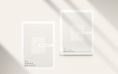 Flyer or letterhead mockup a4 paper mockup psd template Vol 04
