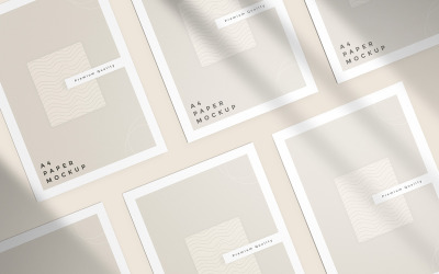 Flyer or letterhead mockup a4 paper mockup psd template Vol 06