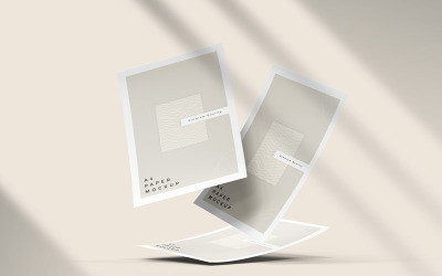 Flyer or letterhead mockup a4 paper mockup psd template Vol 08