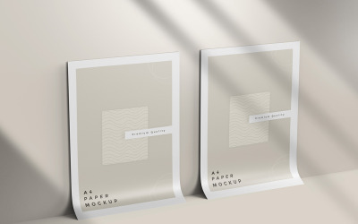 Flyer or letterhead mockup a4 paper mockup psd template Vol 10