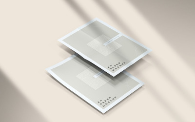 Flyer or letterhead mockup a4 paper mockup psd template Vol 12