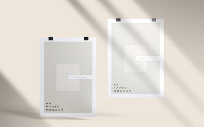 Flyer or letterhead mockup a4 paper mockup psd template Vol 14