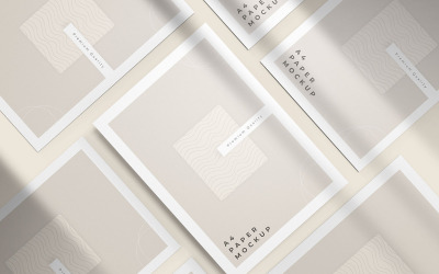Flyer or letterhead mockup a4 paper mockup psd template Vol 18