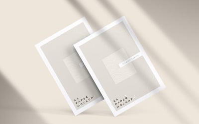 Flyer or letterhead mockup a4 paper mockup psd template Vol 19