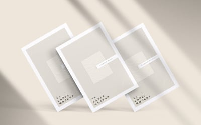 Flyer- oder Briefkopfmodell, A4-Papiermodell, PSD-Vorlage Band 20