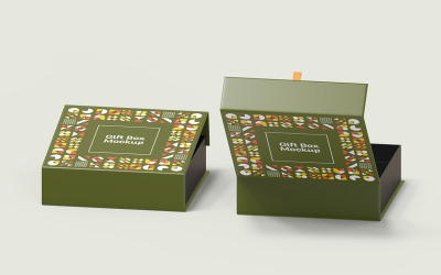 Gift Box Mockup PSD Template Vol 11