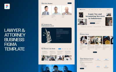 Lawyer &amp;amp; Attorney Business Figma Template