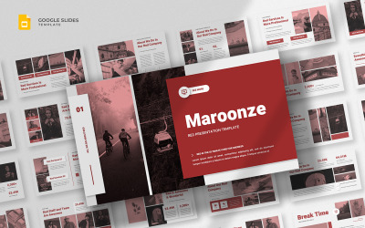 Maroonze – červená šablona Prezentací Google