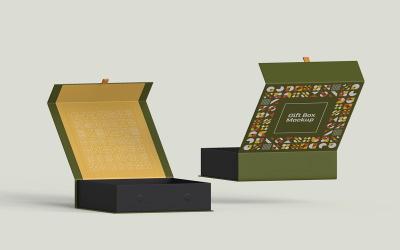 Modèle PSD de maquette de boîte-cadeau Vol 05