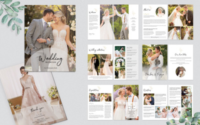 Modello per rivista di fotografia di matrimonio, guida ai prezzi