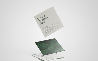 Square business card mockup Vol 08