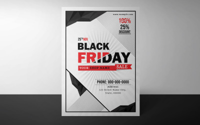 Černý pátek reklamní prodej leták šablona