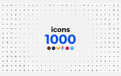 1000 körvonali ikoncsomag