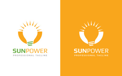 Moc słońca, słońce, szablon projektu logo światła słonecznego
