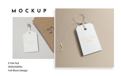 Mockup Etiket Metin Etiketi Önizlemesi
