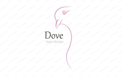 Modèle de conception de logo colombe